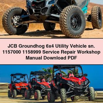 JCB Groundhog 6x4 Utility Vehicle Sn. 1157000 1158999 Service Repair Workshop Manual