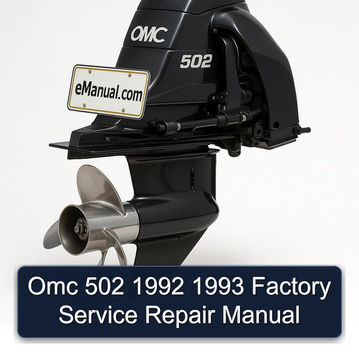 1992-1993 Omc 502 Service Repair Workshop Manual