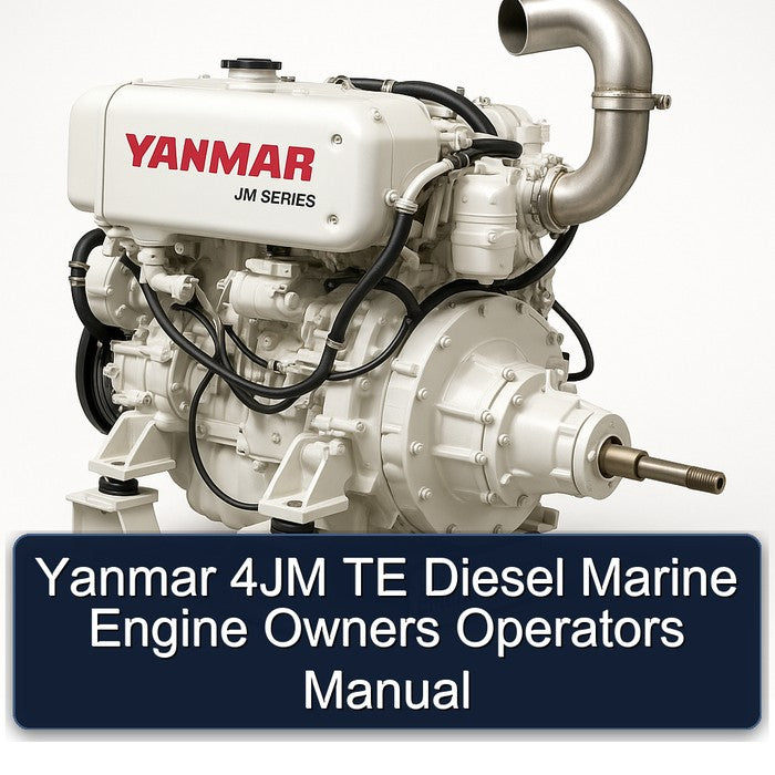 Yanmar 4JM TE Diesel Marine Engine Owners Operators Operator's Manual