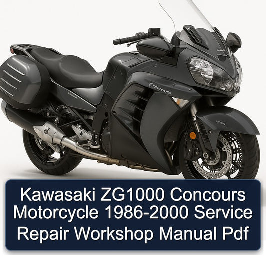 1986-2000 Kawasaki Concours Models ZG1000 Motorcycle Service Repair Workshop Manual