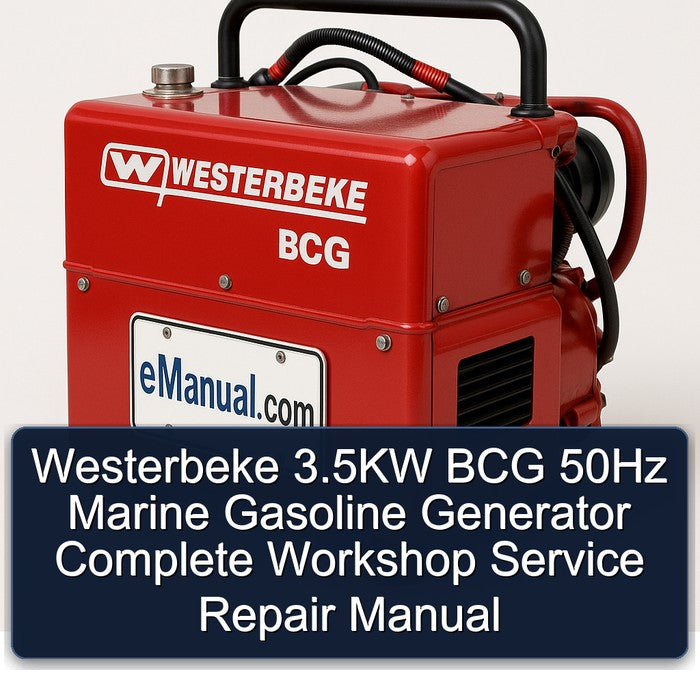Westerbeke 3.5kw BCG 50HZ Marine Gasoline Generator Service Repair Workshop Manual