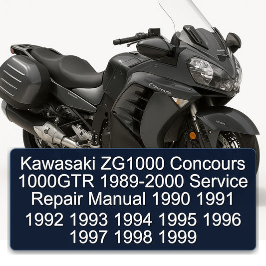1989-2000 Kawasaki Concours Models ZG1000 1000GTR Service Repair Workshop Manual
