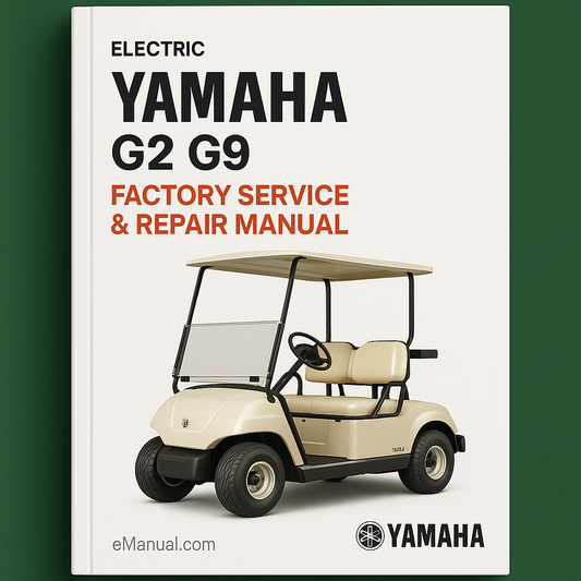 Yamaha Electric Gas Golf Cart G2 G9 Factory Service Repair Manual