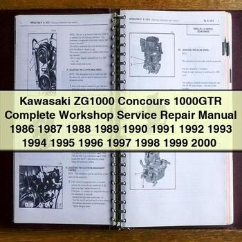 1986-2000 Kawasaki ZG1000 Concours 1000GTR Service Repair Workshop Manual