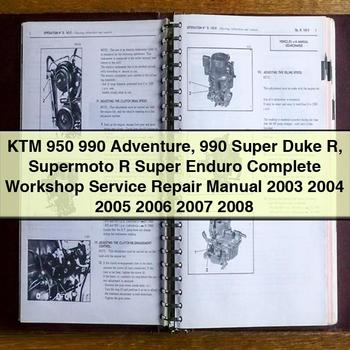 2003-2008 KTM 950 990 Adventure Super Duke R Supermoto Enduro Service Repair Workshop Manual