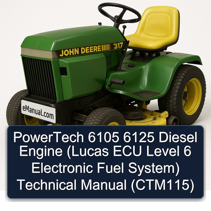 Powertech 6105 6125 Diesel Engine (lucas ECU Level 6 Electronic Fuel System) (CTM115) Service Repair Workshop Manual