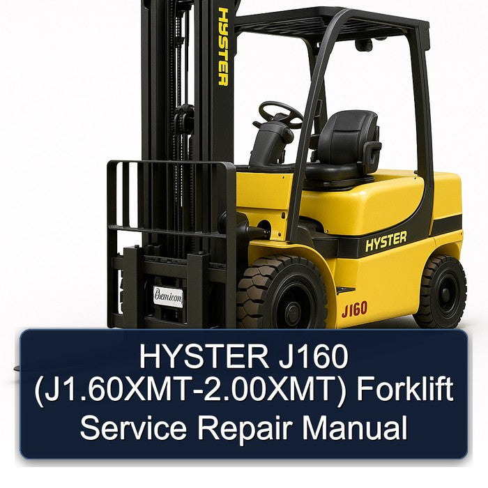 Hyster J160 (j1.60xmt-2.00xmt) Forklift Service Repair Workshop Manual