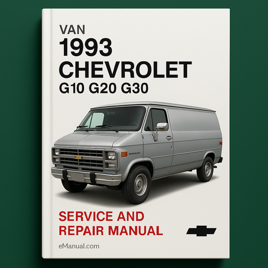 1993 Chevrolet Van G10 G20 G30 Service and Repair Manual