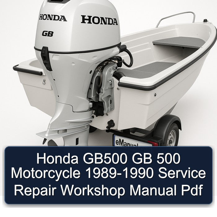 1989-1990 Honda GB500 GB 500 Motorcycle Service Repair Workshop Manual