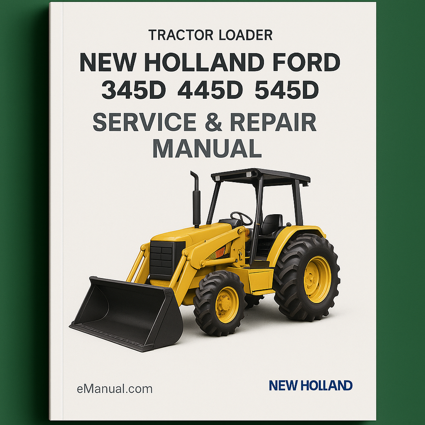 New Holland Ford 345d 445d 545d Tractor Loader Service Repair Manual