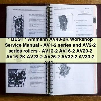Ammann AV40-2K - AV1-2 AV2-2 Series Rollers Service Repair Workshop Manual