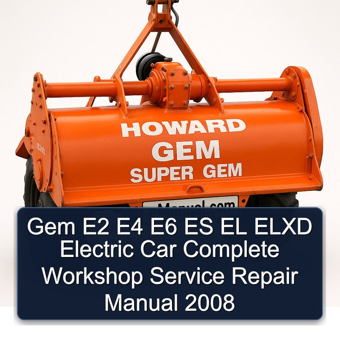 2008 Gem E2 E4 E6 ES EL Elxd Electric Car Service Repair Workshop Manual