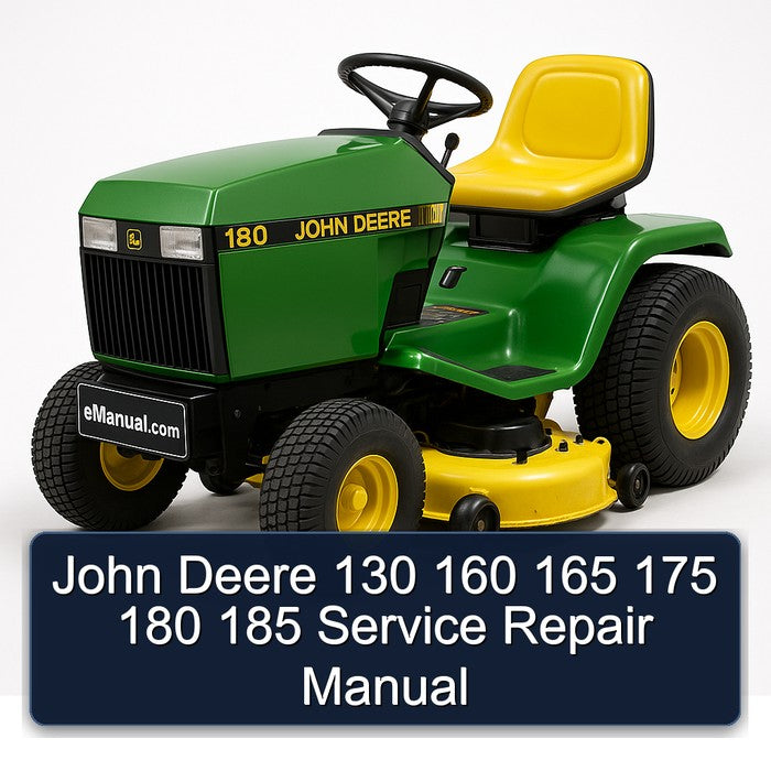 John Deere 130 160 165 175 180 185 Service Repair Workshop Manual