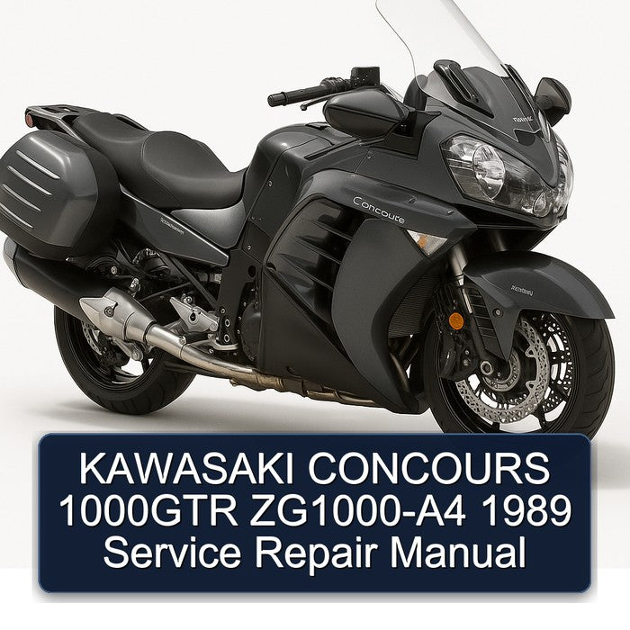 1989 Kawasaki Concours Models 1000GTR Zg1000-a4 Service Repair Workshop Manual