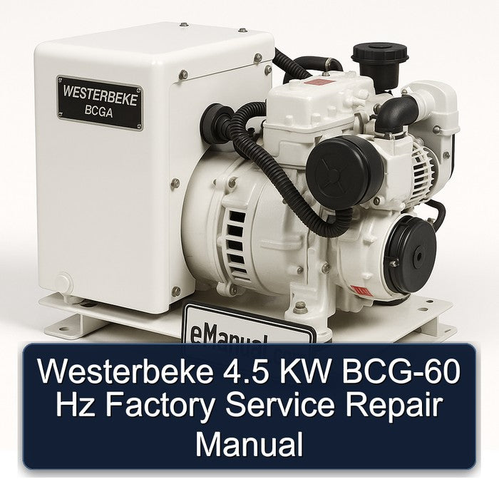Westerbeke 4.5 KW BCG-60 Hz Service Repair Workshop Manual