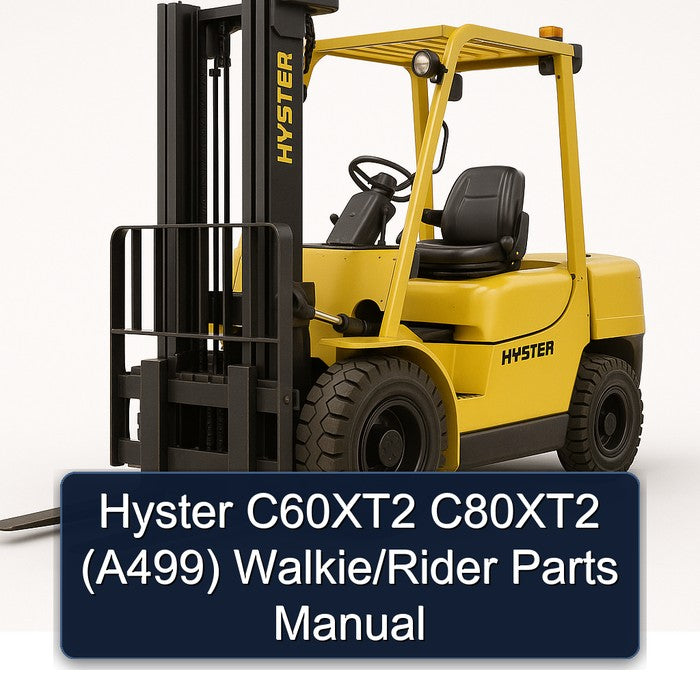 Hyster C60xt2 C80xt2 (A499) Walkie/rider Parts Catalog