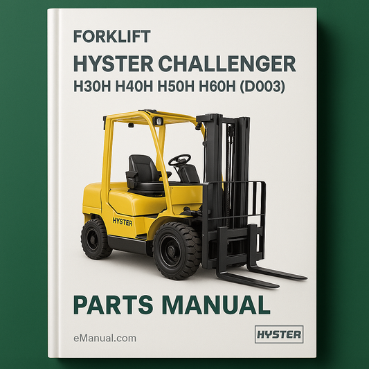 Hyster Challenger H30H H40H H50H H60H (D003) Forklift Parts Manual