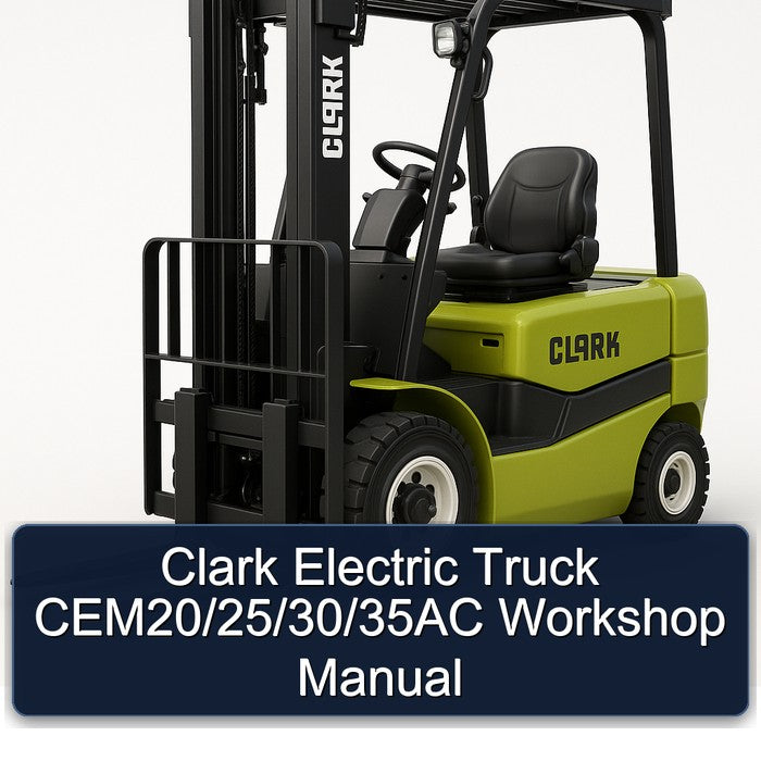 Clark Electric Truck Cem20/25/30/35ac Service Repair Workshop Manual