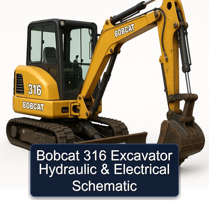 Bobcat 316 Excavator Hydraulic Electrical Wiring Diagrams