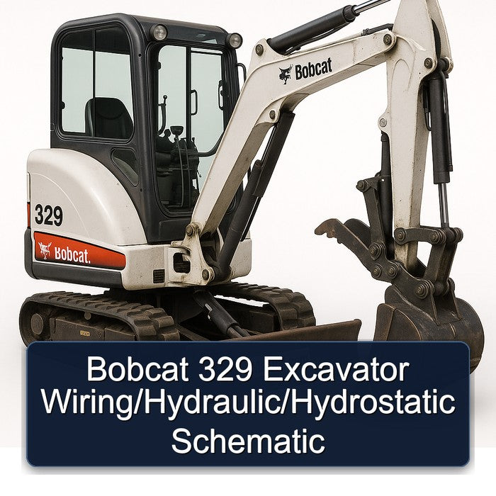 Bobcat 329 Excavator hydraulic/hydrostatic Electrical Wiring Diagrams