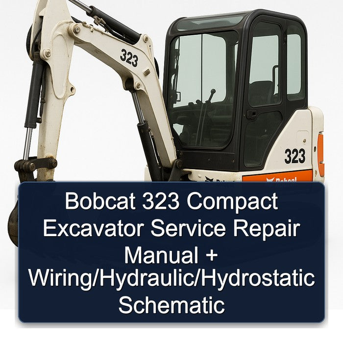 Bobcat 323 Compact Excavator hydraulic/hydrostatic Electrical Wiring Diagrams