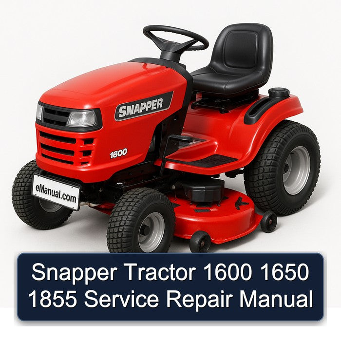 Snapper Tractor 1600 1650 1855 Service Repair Workshop Manual
