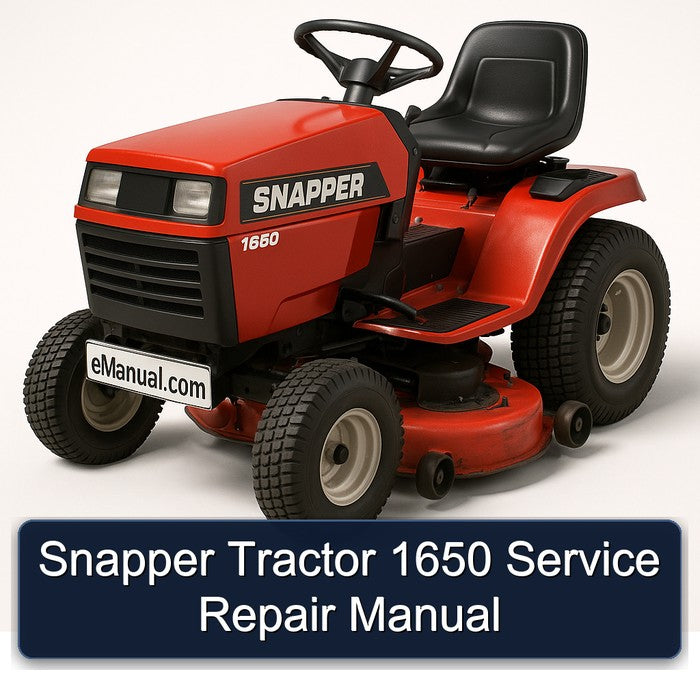 Snapper Tractor 1650 Service Repair Workshop Manual
