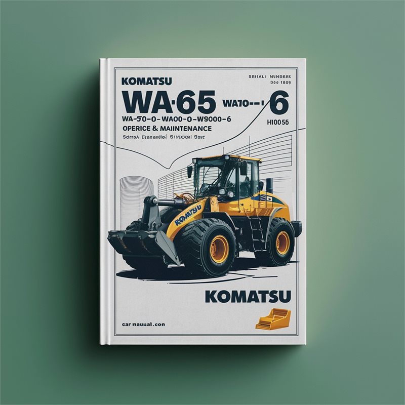 Komatsu WA65-6 WA70-6 WA80-6 WA90-6 Wa100m-6 Wheel Loader Operation (serial Number: H60051 Up) Service Repair Workshop Manual