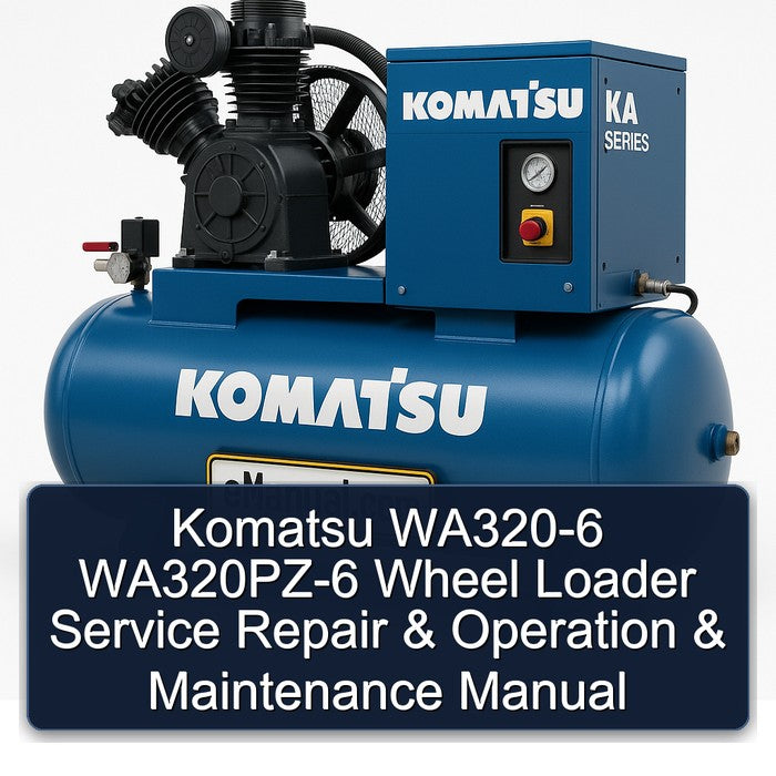 Komatsu WA320-6 Wa320pz-6 Wheel Loader Operation Service Repair Workshop Manual