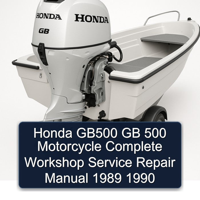 1989-1990 Honda GB500 GB 500 Motorcycle Service Repair Workshop Manual