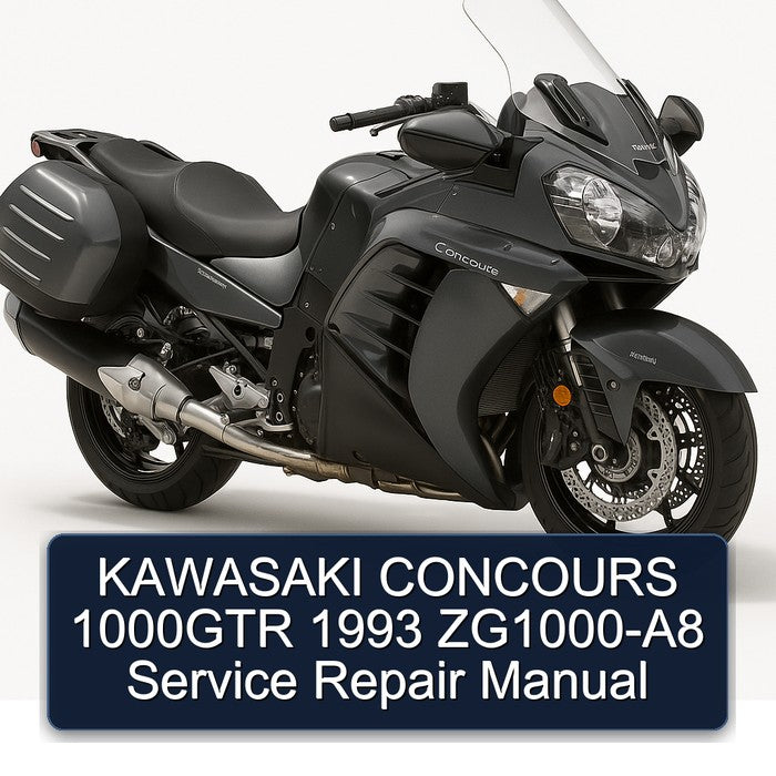 1993 Kawasaki Concours Models 1000GTR Zg1000-a8 Service Repair Workshop Manual