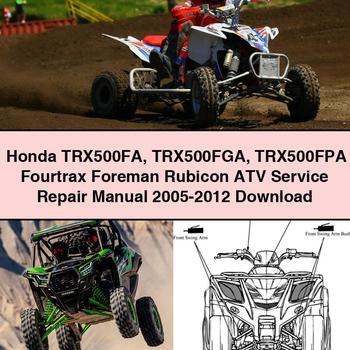 Honda TRX500FA TRX500FGA TRX500FPA Fourtrax Foreman Rubicon ATV Service Repair Manual 2005-2012