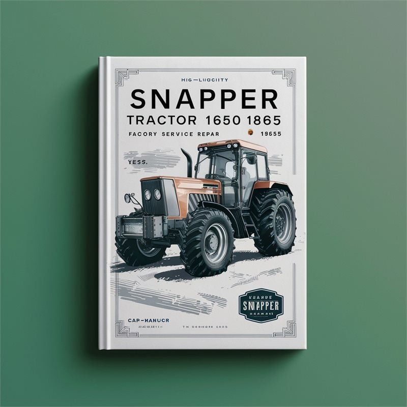 Snapper Tractor 1600 1650 1855 Service Repair Workshop Manual