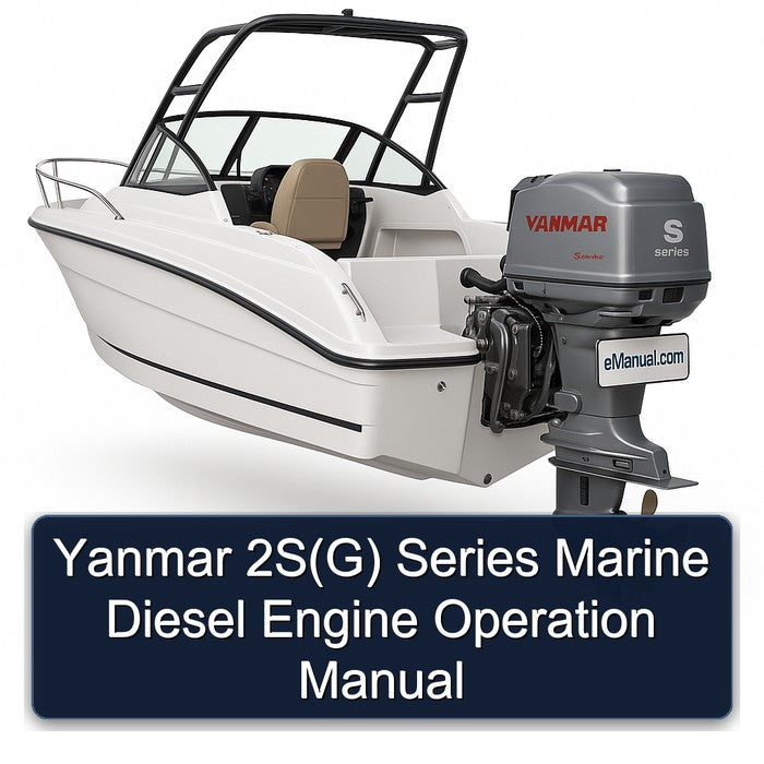 Yanmar 2s(g) Series Marine Diesel Engine Operation Service Repair Workshop Manual