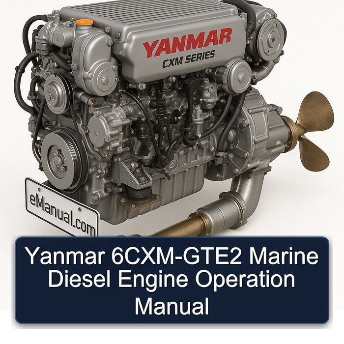Yanmar 6CXM-GTE2 Marine Diesel Engine Operation Service Repair Workshop Manual