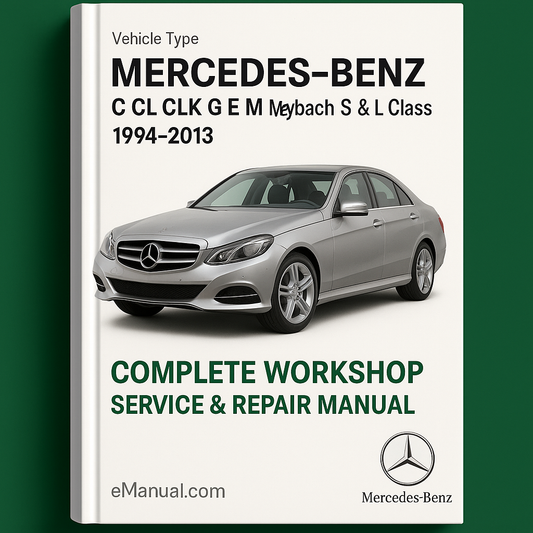 Mercedes Benz C CL CLK G E M Maybach S & SL Class Complete Workshop Service Repair Manual 1994-2013