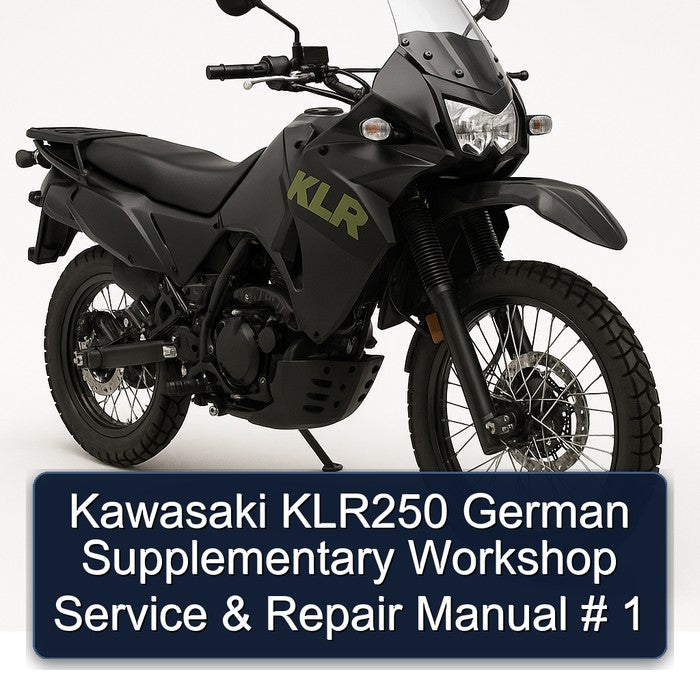 Kawasaki KLR Series KLR250 German Supplementary Service Repair Workshop Manual
