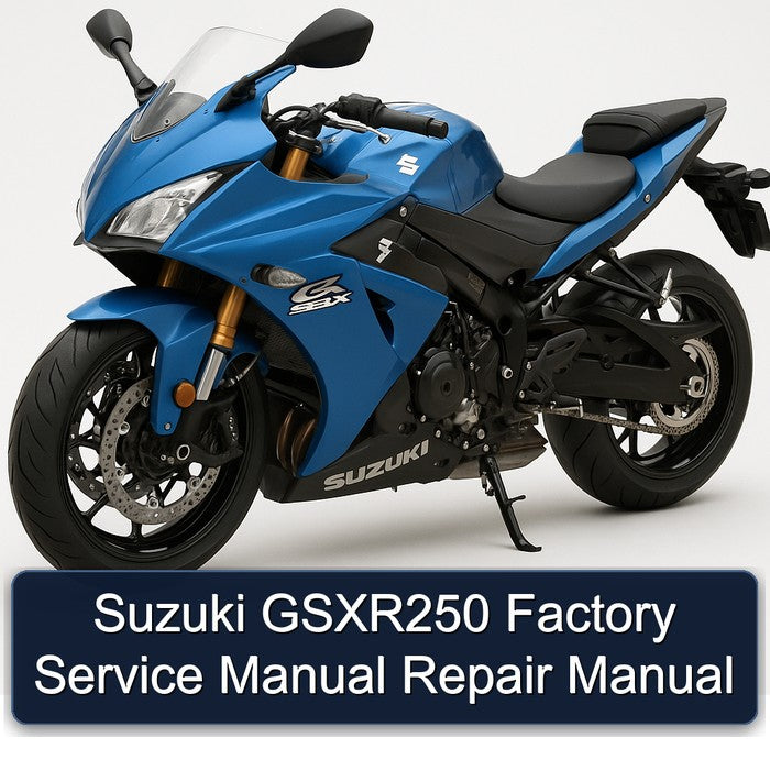 Suzuki Gsxr250 Service Repair Workshop Manual