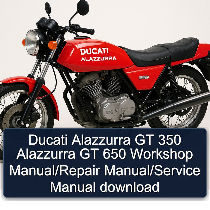 Ducati Alazzurra GT 350 650 Service Repair Workshop Manual