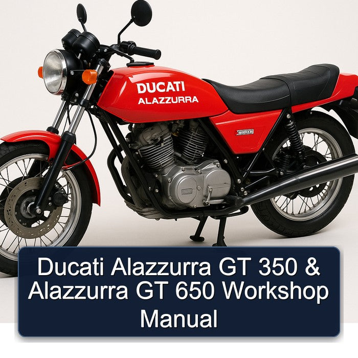 Ducati Alazzurra GT 350 650 Service Repair Workshop Manual