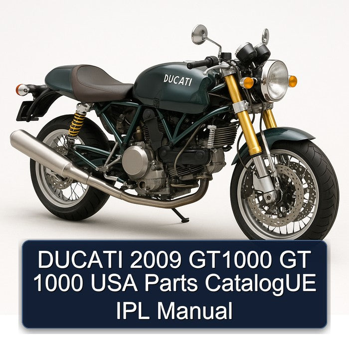 2009 Ducati 1000 GT1000 GT USA IPL Parts Catalog