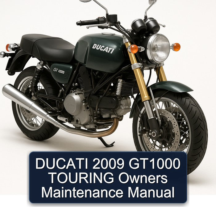 2009 Harley Davidson Touring Ducati GT1000 Owners Service Repair Workshop Manual