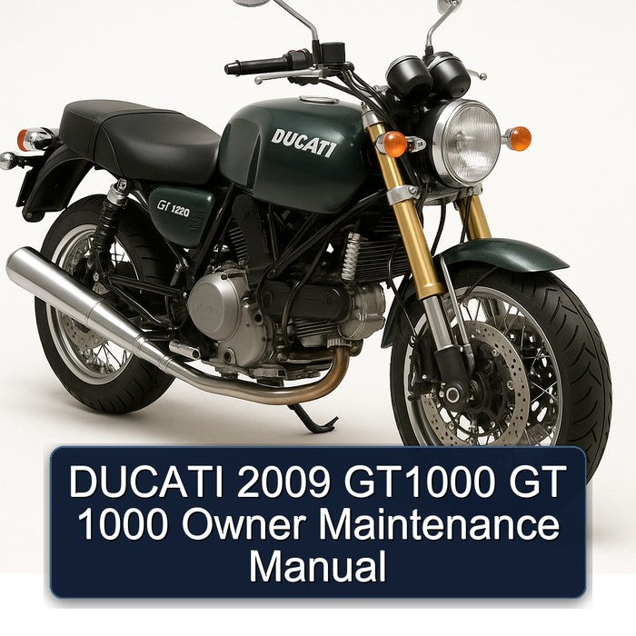 2009 Ducati 1000 GT1000 GT Owner Service Repair Workshop Manual