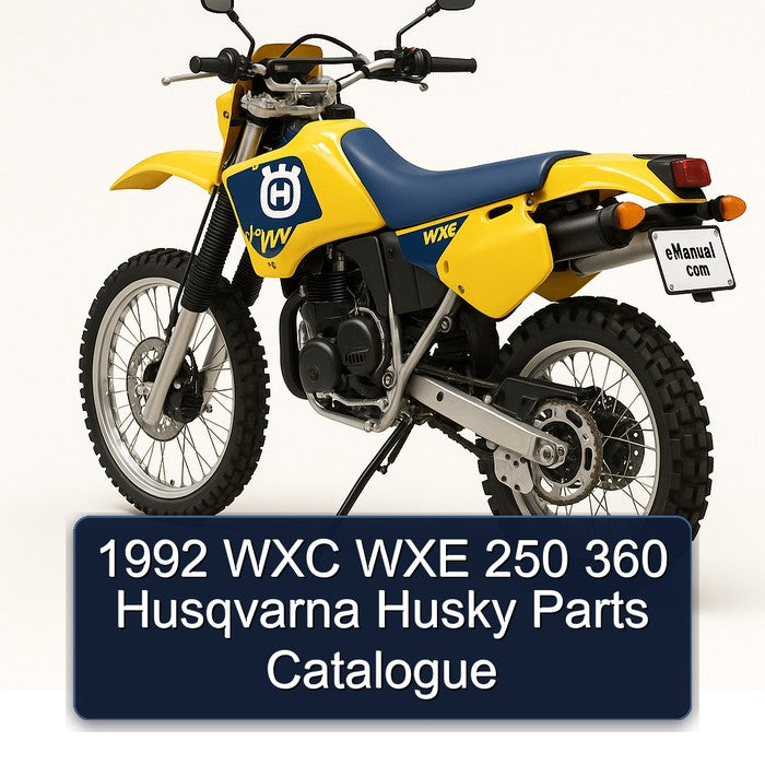 1992 Husqvarna WXC Models WXE 250 360 Husky Parts Catalog