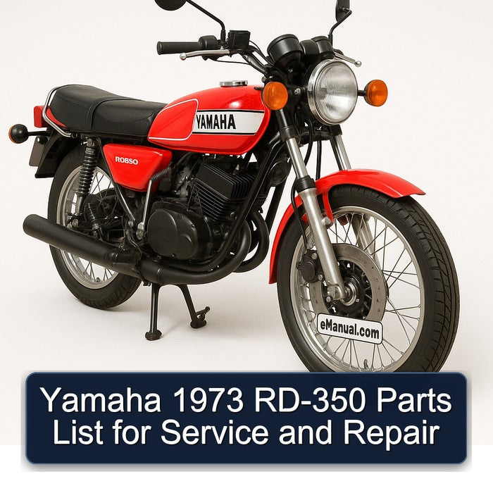 1973 Yamaha RD Series RD-350 List Parts Catalog