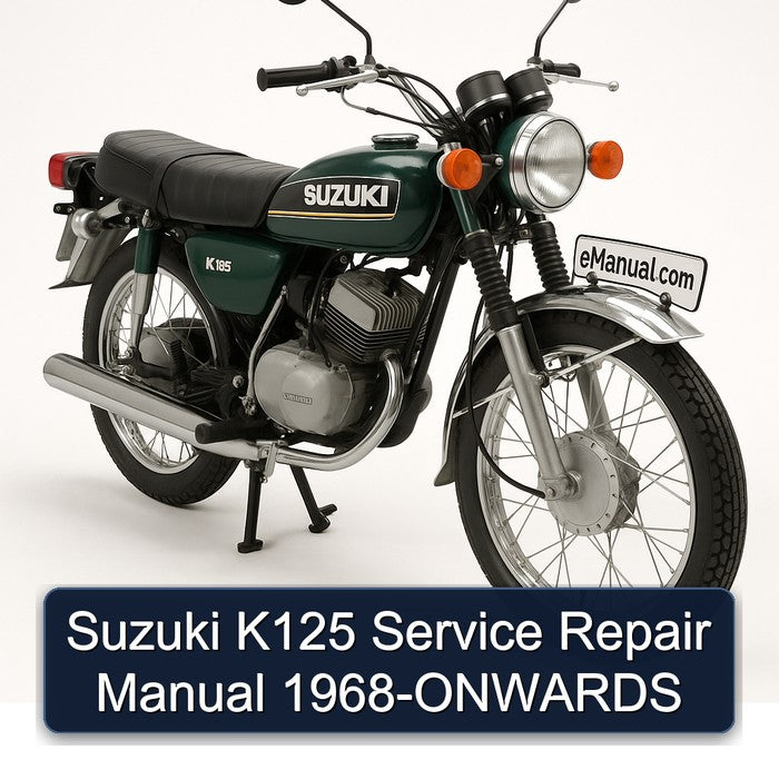 1968 Suzuki K125 Onwards Service Repair Workshop Manual