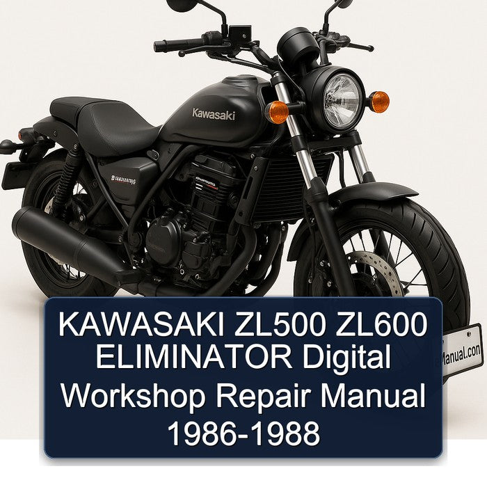 1986-1988 Kawasaki Eliminator ZL500 ZL600 Digital Service Repair Workshop Manual
