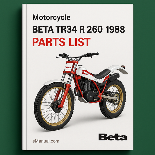 BETA TR34 R 260 1988 Parts List ITALIAN
