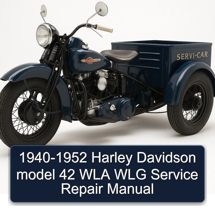 1952 Harley Davidson Model S 1940 42 Wla Wlg Service Repair Workshop Manual