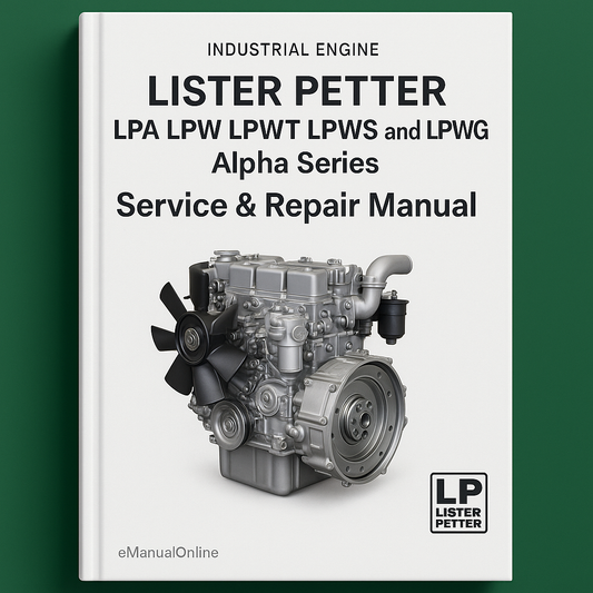LISTER PETTER LPA LPW LPWT LPWS and LPWG Alpha Series Service Repair Manual